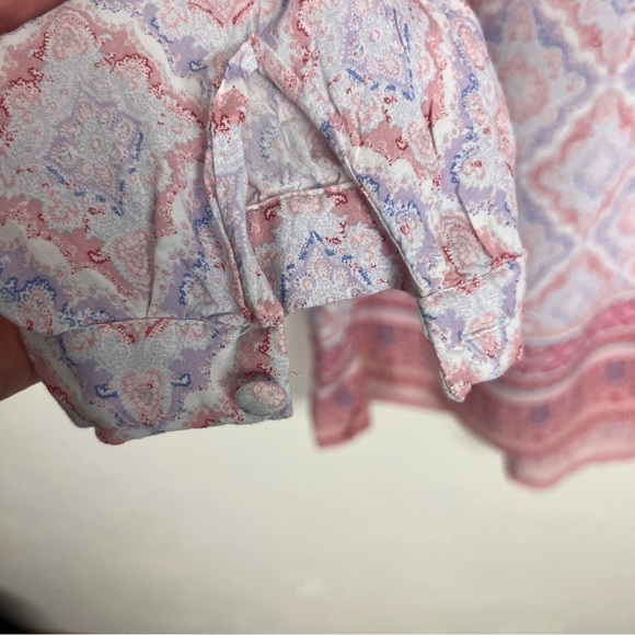 Artisan NY boho button pink tunic blouse medium - Picture 4 of 10